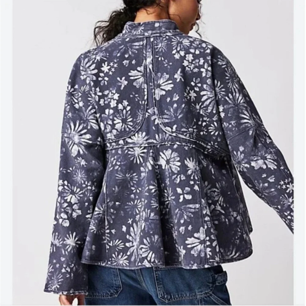 Free People Lua Bed Floral Tie Front Jacket in Small - Picture 4 of 8